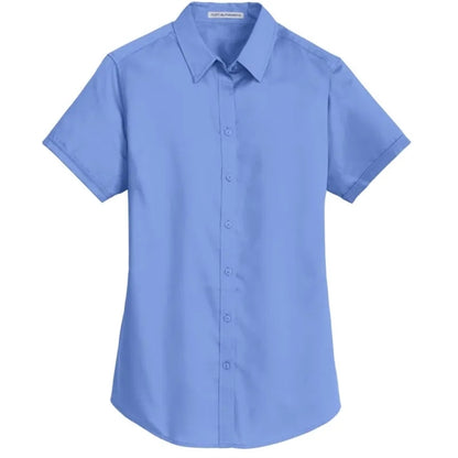 Port Authority Ladies Short Sleeve SuperPro Twill Shirt.