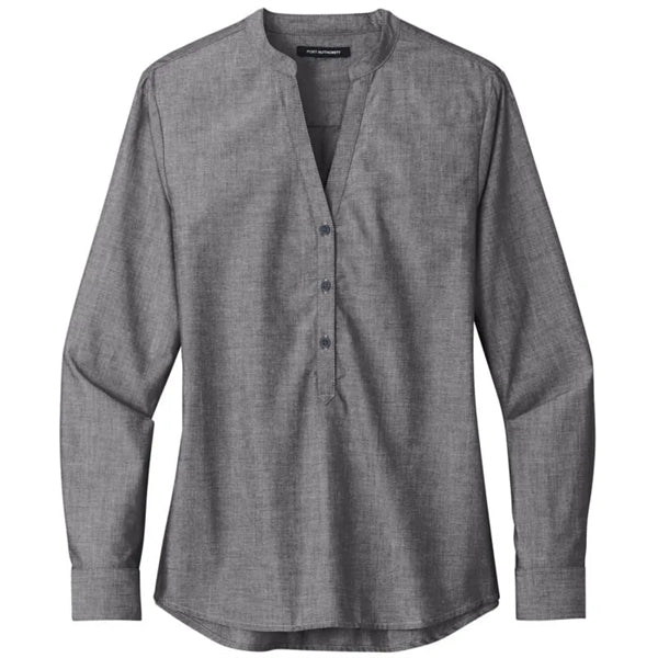 Port Authority Ladies Long Sleeve Chambray Easy Care Shirt