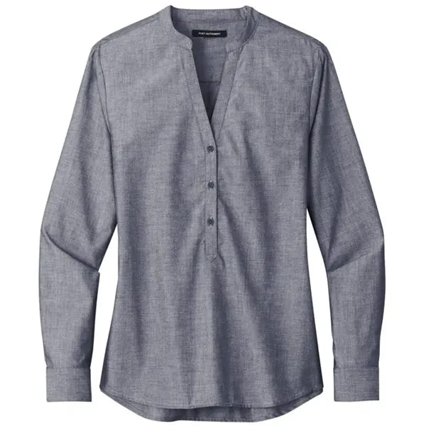 Port Authority Ladies Long Sleeve Chambray Easy Care Shirt