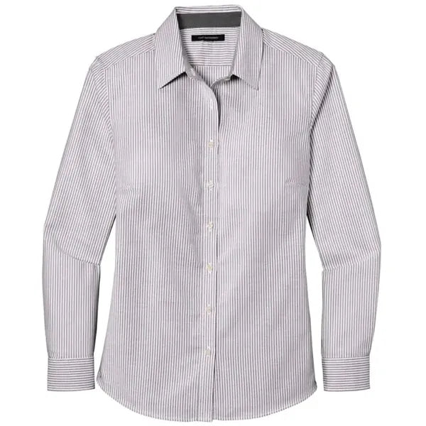 Port Authority Ladies SuperPro Oxford Stripe Shirt.