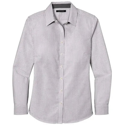 Port Authority Ladies SuperPro Oxford Stripe Shirt.