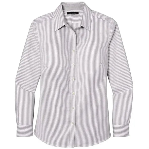 Port Authority Ladies SuperPro Oxford Stripe Shirt.