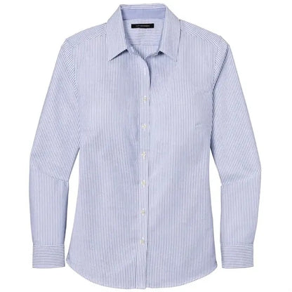 Port Authority Ladies SuperPro Oxford Stripe Shirt.