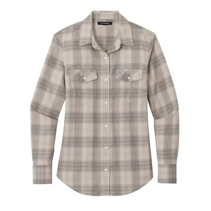 Port Authority Ladies Long Sleeve Ombre Plaid Shirt