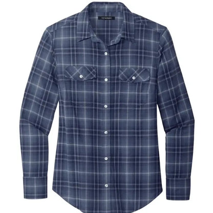 Port Authority Ladies Long Sleeve Ombre Plaid Shirt