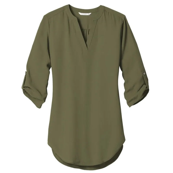 Port Authority Ladies 3/4-Sleeve Tunic Blouse.