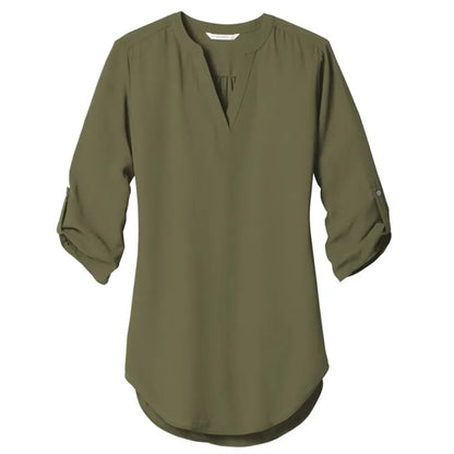 Port Authority Ladies 3/4-Sleeve Tunic Blouse.