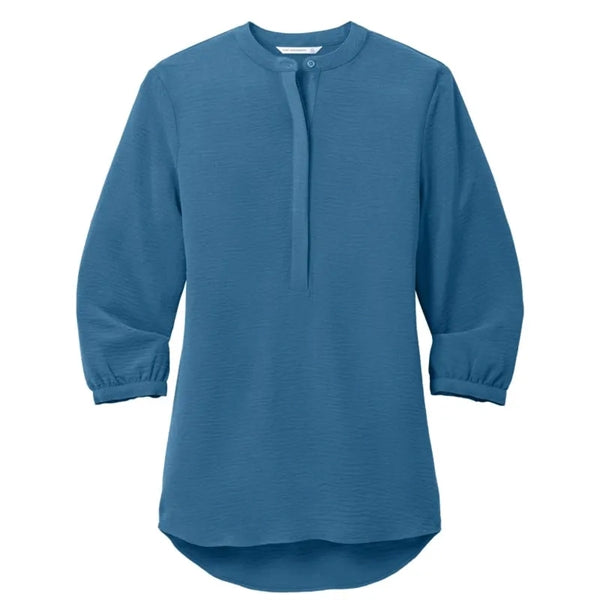 Port Authority Ladies 3/4-Sleeve Textured Crepe Tunic