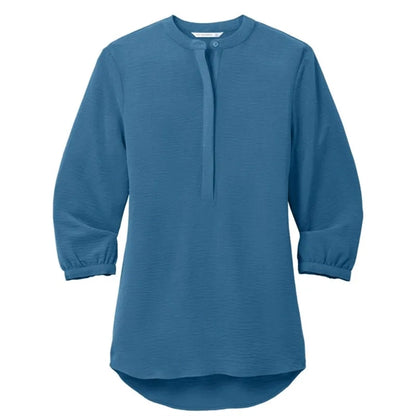 Port Authority Ladies 3/4-Sleeve Textured Crepe Tunic