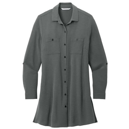 Port Authority Ladies Textured Crepe Long Tunic