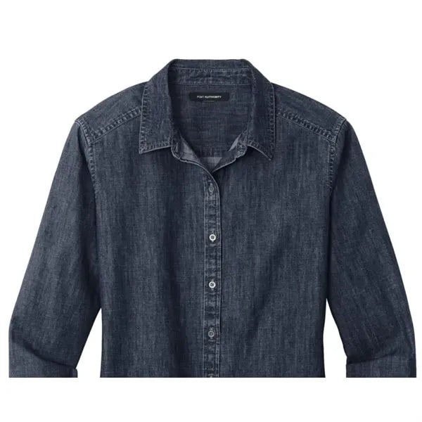 Port Authority Ladies Long Sleeve Perfect Denim Shirt
