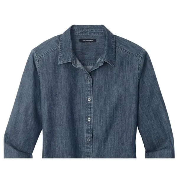 Port Authority Ladies Long Sleeve Perfect Denim Shirt