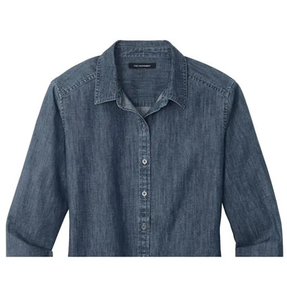 Port Authority Ladies Long Sleeve Perfect Denim Shirt