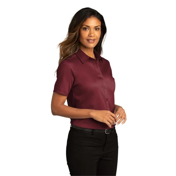 Port Authority Ladies Short Sleeve SuperPro React Twill S...