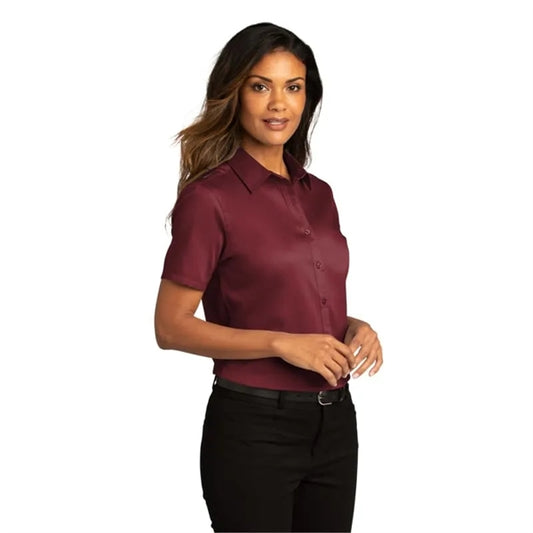Port Authority Ladies Short Sleeve SuperPro React Twill S...