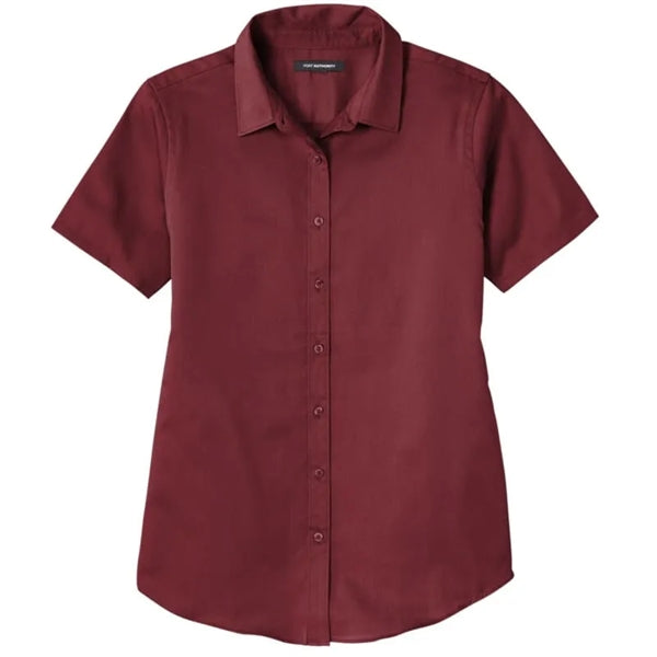Port Authority Ladies Short Sleeve SuperPro React Twill S...