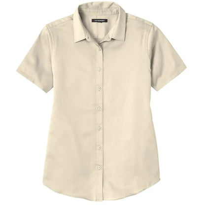 Port Authority Ladies Short Sleeve SuperPro React Twill S...