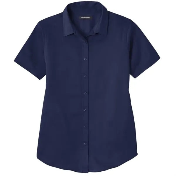 Port Authority Ladies Short Sleeve SuperPro React Twill S...