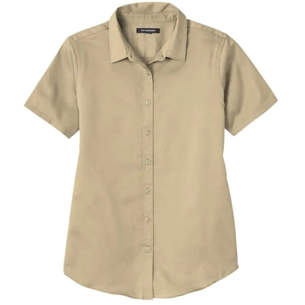 Port Authority Ladies Short Sleeve SuperPro React Twill S...