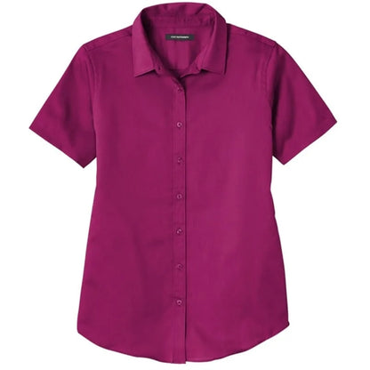 Port Authority Ladies Short Sleeve SuperPro React Twill S...