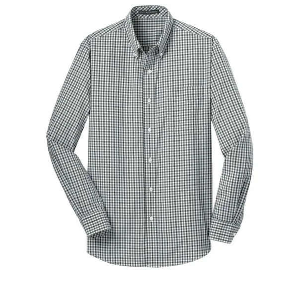 Port Authority Long Sleeve Gingham Easy Care Shirt.