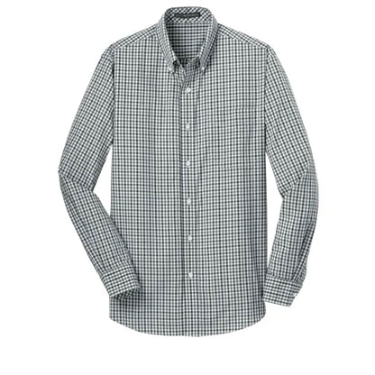 Port Authority Long Sleeve Gingham Easy Care Shirt.