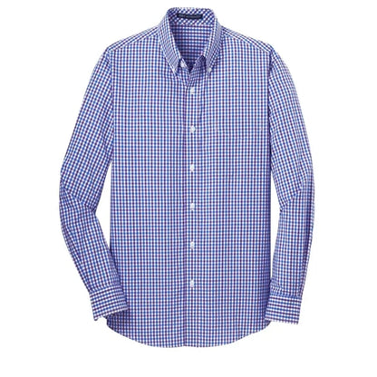 Port Authority Long Sleeve Gingham Easy Care Shirt.