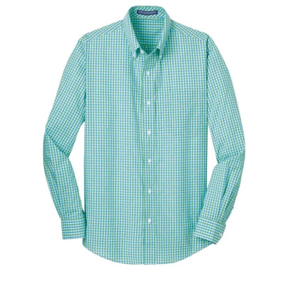 Port Authority Long Sleeve Gingham Easy Care Shirt.