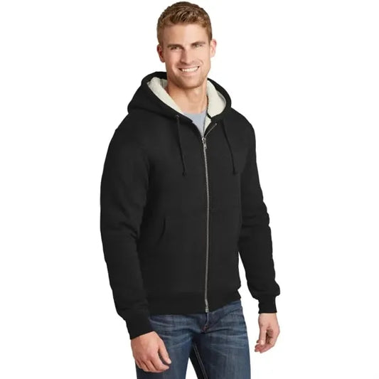 CornerStone Heavyweight Sherpa-Lined Hooded Fleece Jacket.
