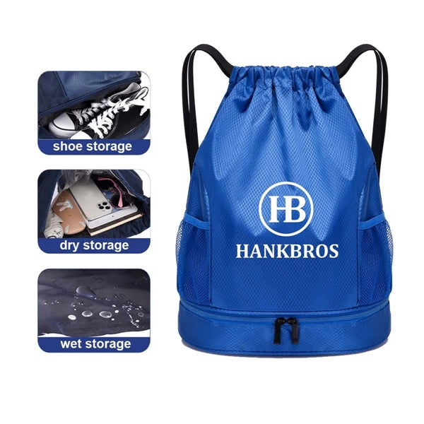 Dry and Wet Separation Swimming Drawstring Backpack