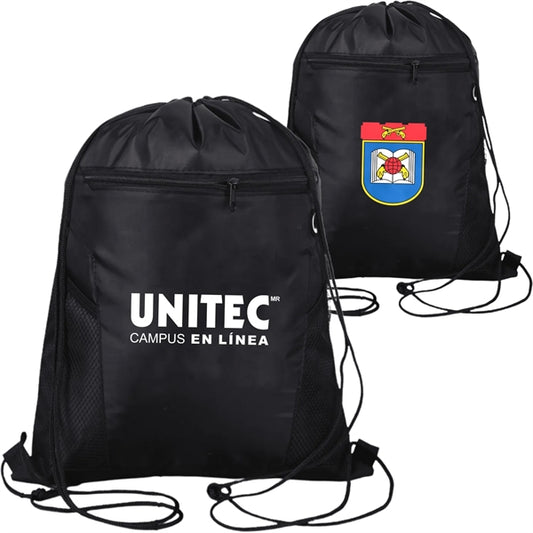 Premium Drawstring Side Mesh Backpack w/ Earphone Outlet
