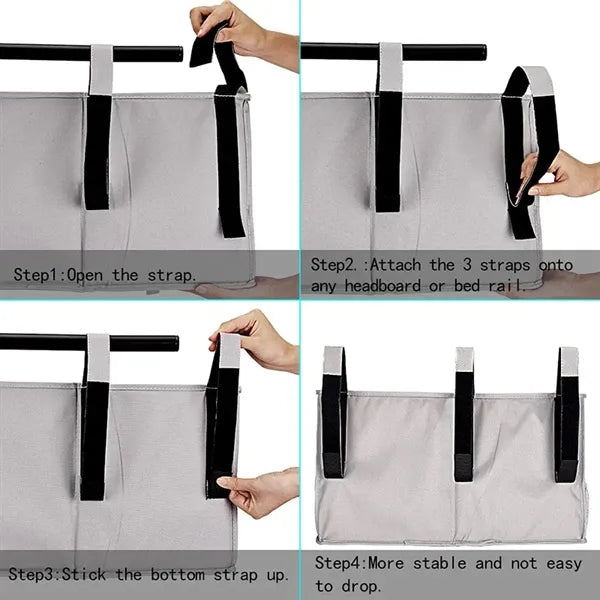 Bedside Hanging Organizer Dorm Storage Pouch Pockets