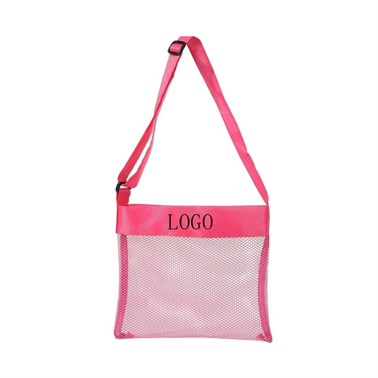 Colorful Mesh Beach Bags Organizer with Adjustable Straps
