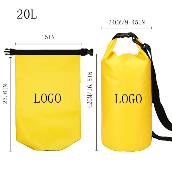 Waterproof Dry Bag 20L Roll Top Backpack with Straps