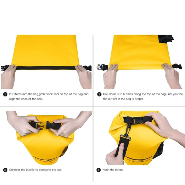 Waterproof Dry Bag 20L Roll Top Backpack with Straps