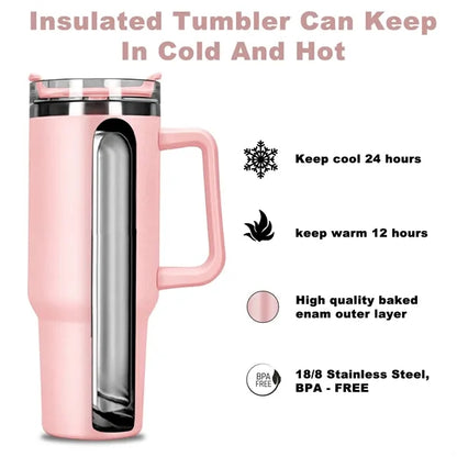 40 oz. Vacuum Insulated Tumbler Mug w/ Handle
