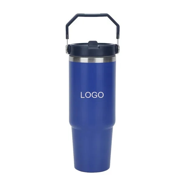 30oz Stainless Steel Tumbler with Straw