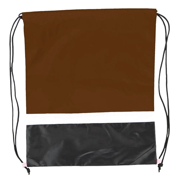 Gym Dual Color Team Bags Three-Tone Drawstring Backpack