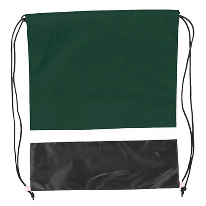 Gym Dual Color Team Bags Three-Tone Drawstring Backpack