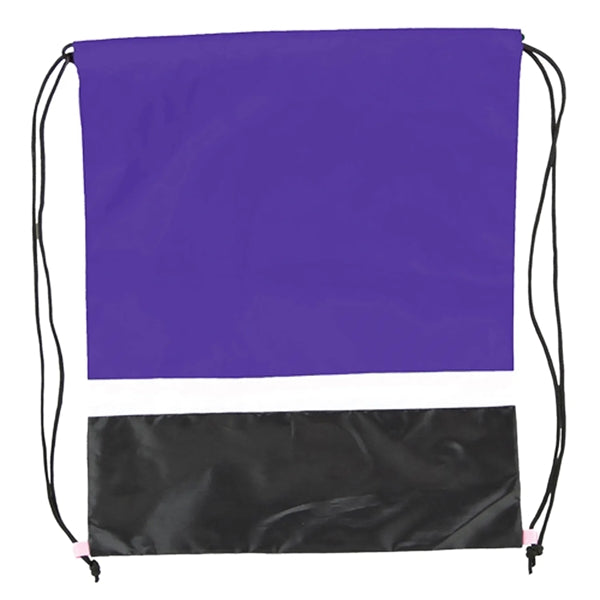 Gym Dual Color Team Bags Three-Tone Drawstring Backpack