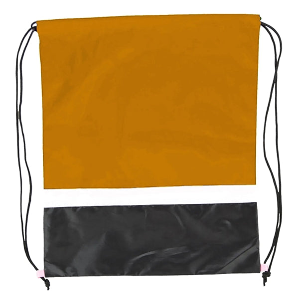 Gym Dual Color Team Bags Three-Tone Drawstring Backpack