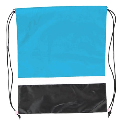 Gym Dual Color Team Bags Three-Tone Drawstring Backpack