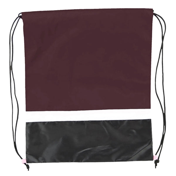 Gym Dual Color Team Bags Three-Tone Drawstring Backpack