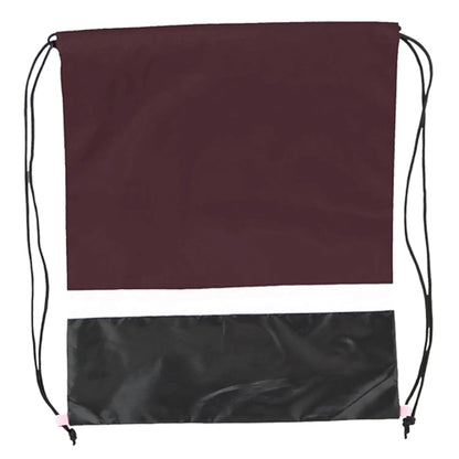Gym Dual Color Team Bags Three-Tone Drawstring Backpack