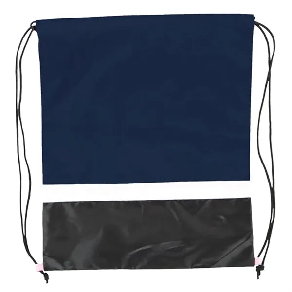 Gym Dual Color Team Bags Three-Tone Drawstring Backpack