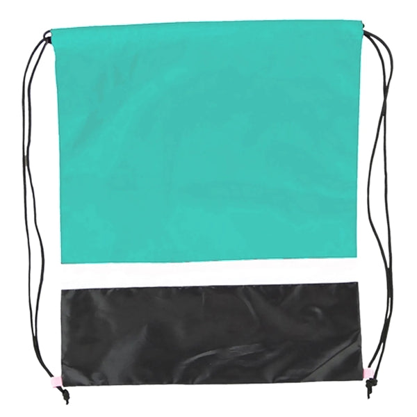 Gym Dual Color Team Bags Three-Tone Drawstring Backpack