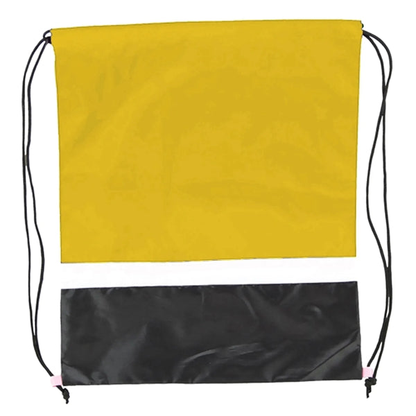 Gym Dual Color Team Bags Three-Tone Drawstring Backpack