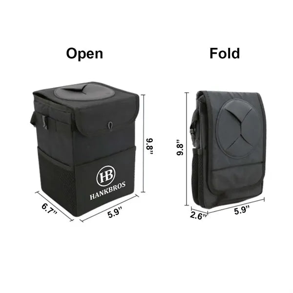 Foldable Car Trash Bag with Lid