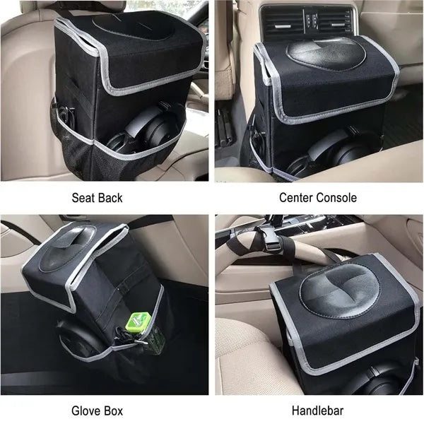 Foldable Car Trash Bag with Lid