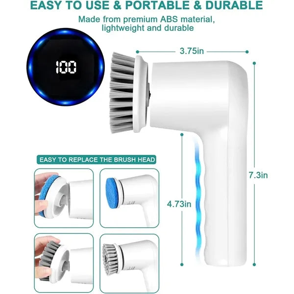 Cordless Electric Spin Scrubber Cleaning Brush